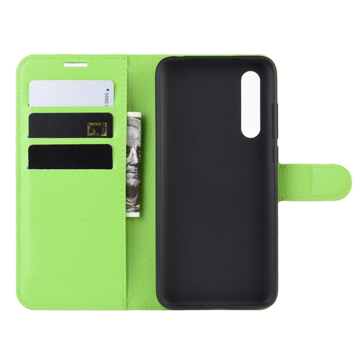 Litchi Skin Wallet Leather Stand Case for Xiaomi Mi 9 Pro / Mi 9 Pro 5G - Green-4