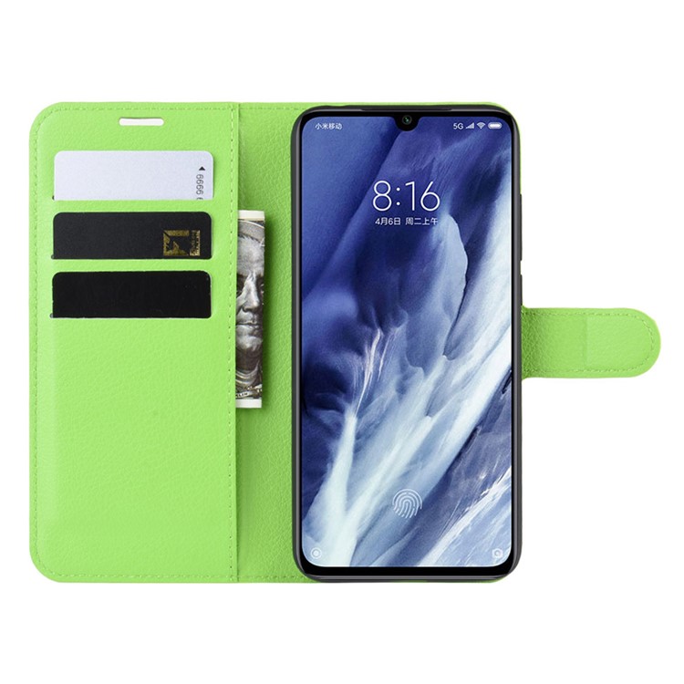 Litchi Skin Wallet Leather Stand Case for Xiaomi Mi 9 Pro / Mi 9 Pro 5G - Green-5