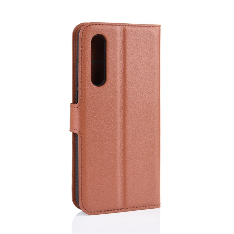 Litchi Skin Wallet Leather Stand Case for Xiaomi Mi 9 Pro / Mi 9 Pro 5G - Brown-3