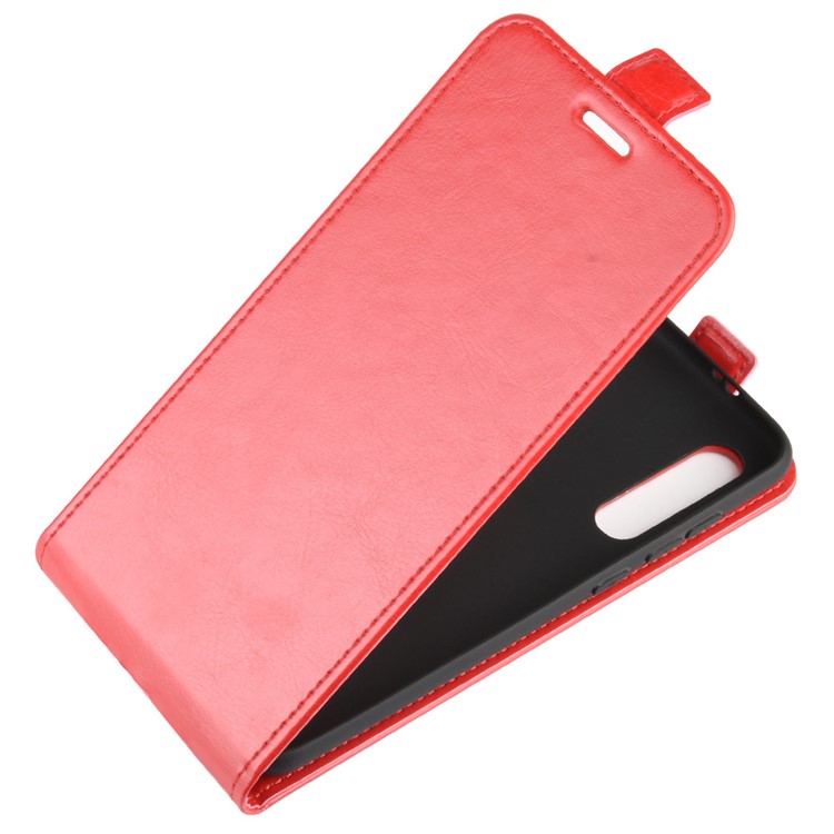 Crazy Horse Vertical Flip Leather Phone Casing with Card Holder for Xiaomi Mi 9 Pro 5G / Mi 9 Pro - Red-3