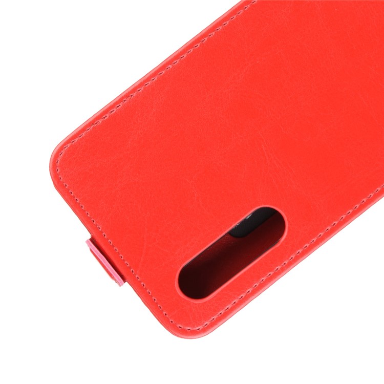 Crazy Horse Vertical Flip Leather Phone Casing with Card Holder for Xiaomi Mi 9 Pro 5G / Mi 9 Pro - Red-4