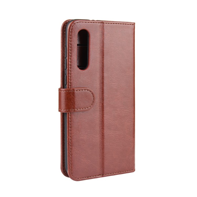 Crazy Horse Leather Wallet Case for Xiaomi Mi 9 Pro / Mi 9 Pro 5G - Brown-4