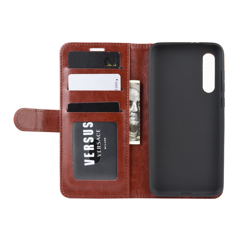 Crazy Horse Leather Wallet Case for Xiaomi Mi 9 Pro / Mi 9 Pro 5G - Brown-6