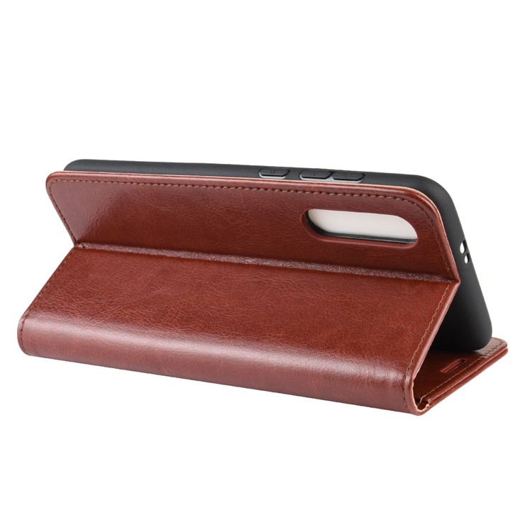 Crazy Horse Leather Wallet Case for Xiaomi Mi 9 Pro / Mi 9 Pro 5G - Brown-8