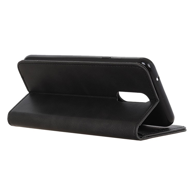 Auto-absorbed Split Leather Wallet Phone Casing for Xiaomi Redmi 8 - Black-8