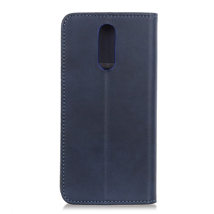 Auto-absorbed Split Leather Wallet Phone Casing for Xiaomi Redmi 8 - Blue-7