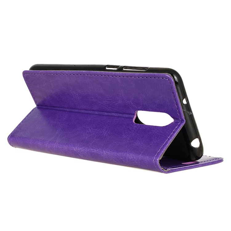 Leather Stand Wallet Shell Protective Phone Case for Xiaomi Redmi 8 - Purple-10