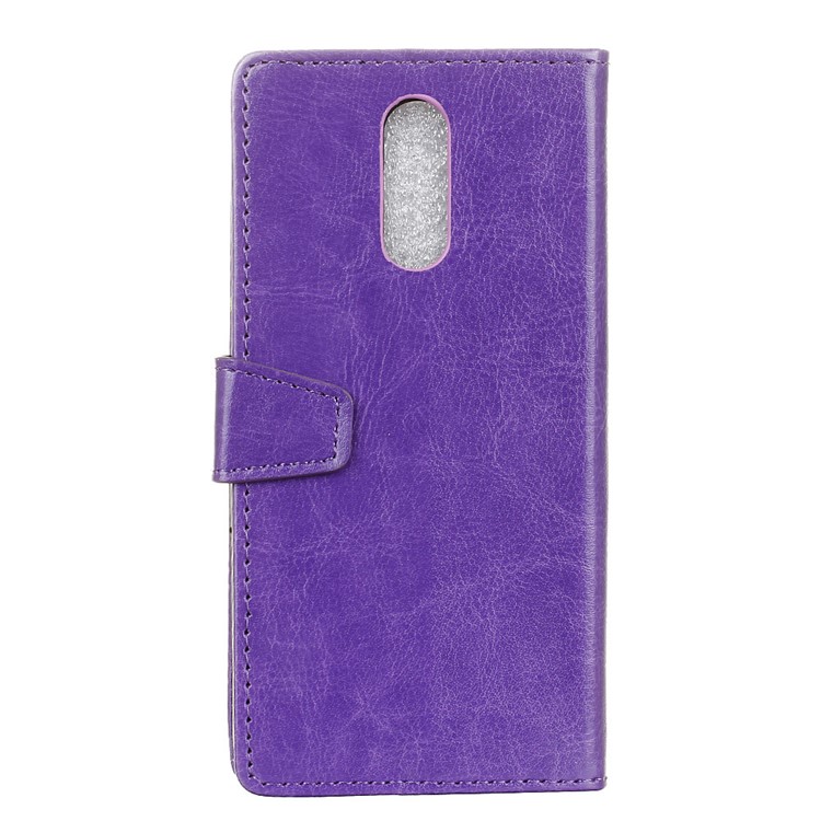 Leather Stand Wallet Shell Protective Phone Case for Xiaomi Redmi 8 - Purple-11
