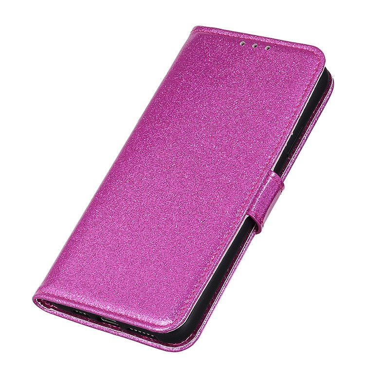 Glittery Powder Wallet Stand Flip Leather Shell for Xiaomi Redmi 8 - Rose-6