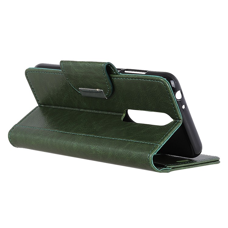 Cowhide Texture Wallet Stand PU Leather Phone Case for Xiaomi Redmi 8 - Green-11
