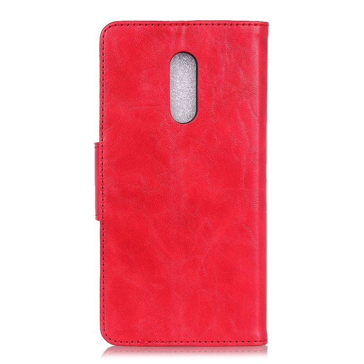 Crazy Horse Wallet Leather Stand Case for Xiaomi Redmi 8 - Red-10