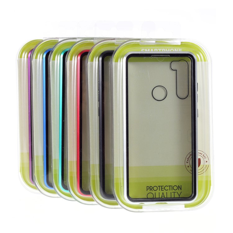 Dual Side Magnetic Metal Frame + Tempered Glass Phone Cover for Xiaomi Redmi Note 8 - Black-12