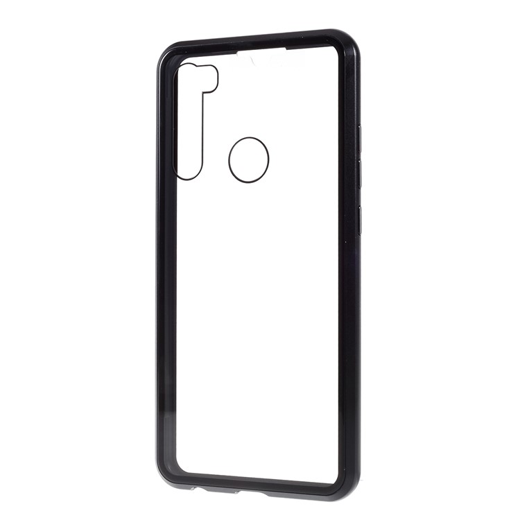 Dual Side Magnetic Metal Frame + Tempered Glass Phone Cover for Xiaomi Redmi Note 8 - Black-3
