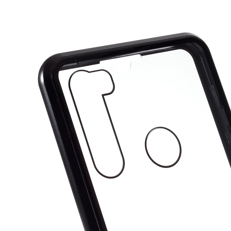 Dual Side Magnetic Metal Frame + Tempered Glass Phone Cover for Xiaomi Redmi Note 8 - Black-5