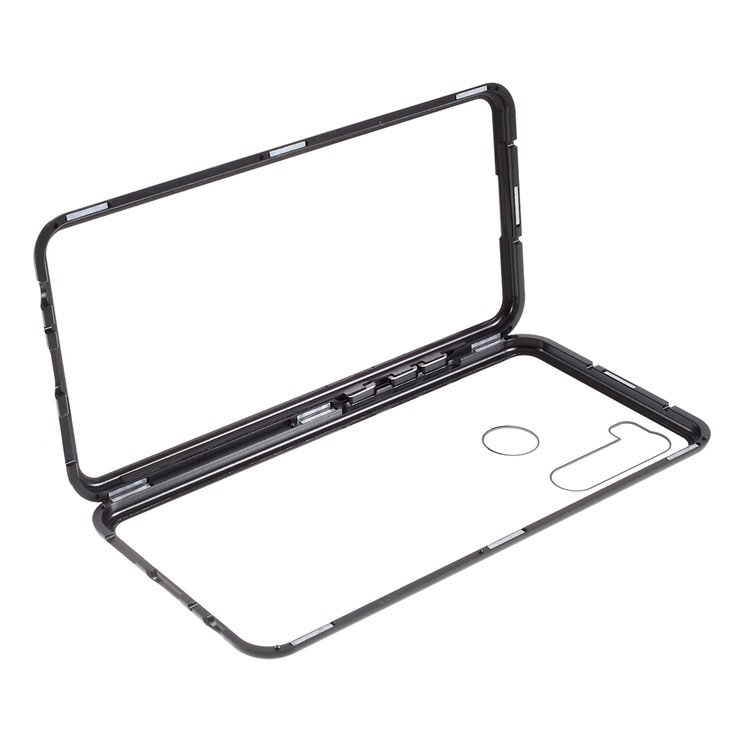 Dual Side Magnetic Metal Frame + Tempered Glass Phone Cover for Xiaomi Redmi Note 8 - Black-8