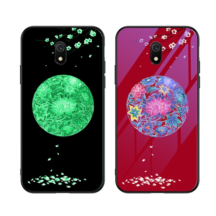 Luminous Tempered Glass PC + TPU Combo Case for Xiaomi Redmi 8A - Circle