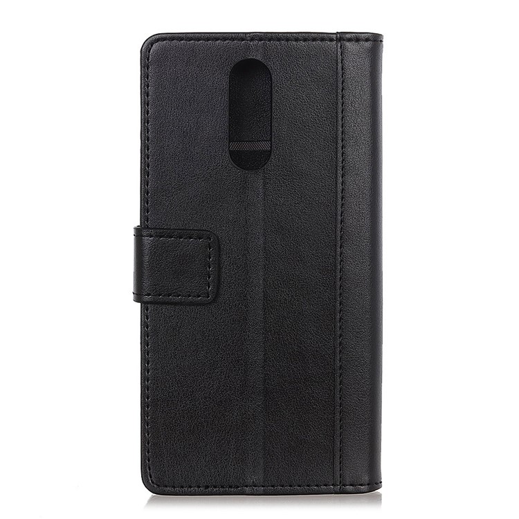 PU Leather Wallet Stand Case Shell Covering for Xiaomi Redmi 8 - Black-3