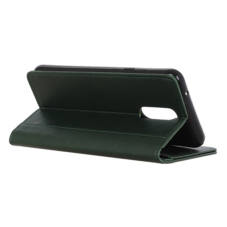 PU Leather Wallet Stand Case Shell Covering for Xiaomi Redmi 8 - Green-5