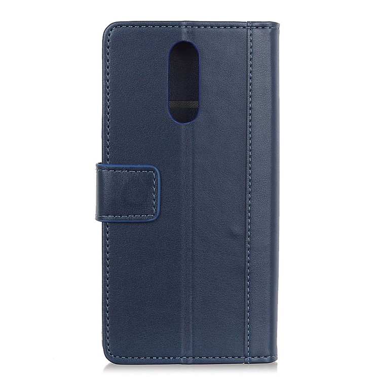 PU Leather Wallet Stand Case Shell Covering for Xiaomi Redmi 8 - Dark Blue-3