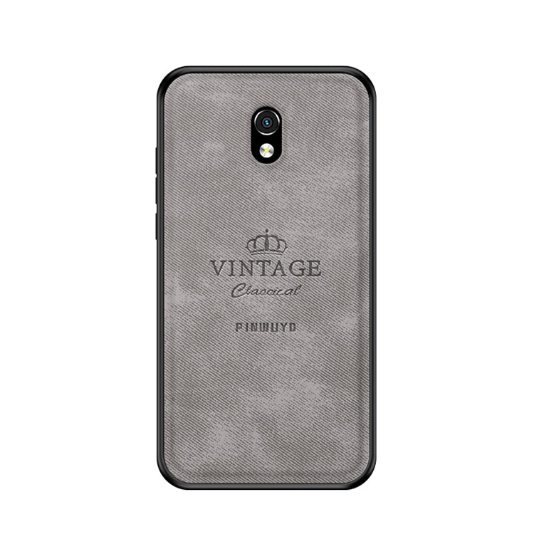 Pinwuyo Honorable Series PC + TPU + Leather Hybrid Celfle Shell Per Xiaomi Redmi 8A - Grigio