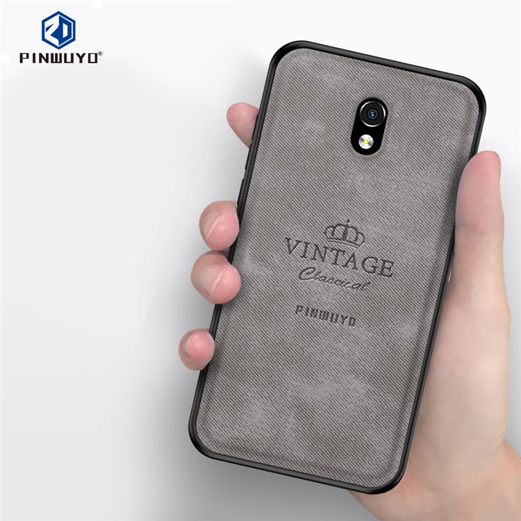 Pinwuyo Honorable Series PC + TPU + Chemin Hybride Cheple Shel Pour Xiaomi Redmi 8a - Gris