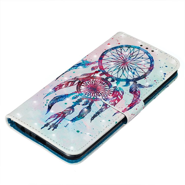 Pattern Printing PU Leather Wallet Case with Strap for Xiaomi Redmi Note 8 - Dream Catcher-5