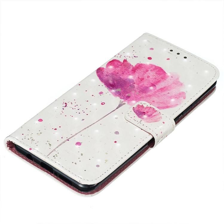 Pattern Printing PU Leather Wallet Phone Case with Strap for Xiaomi Redmi Note 8 Pro - Flower-4