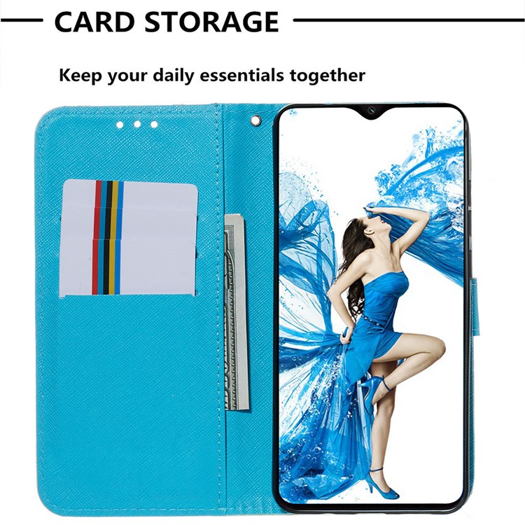 Pattern Printing PU Leather Wallet Phone Case with Strap for Xiaomi Redmi Note 8 Pro - Dream Catcher-6