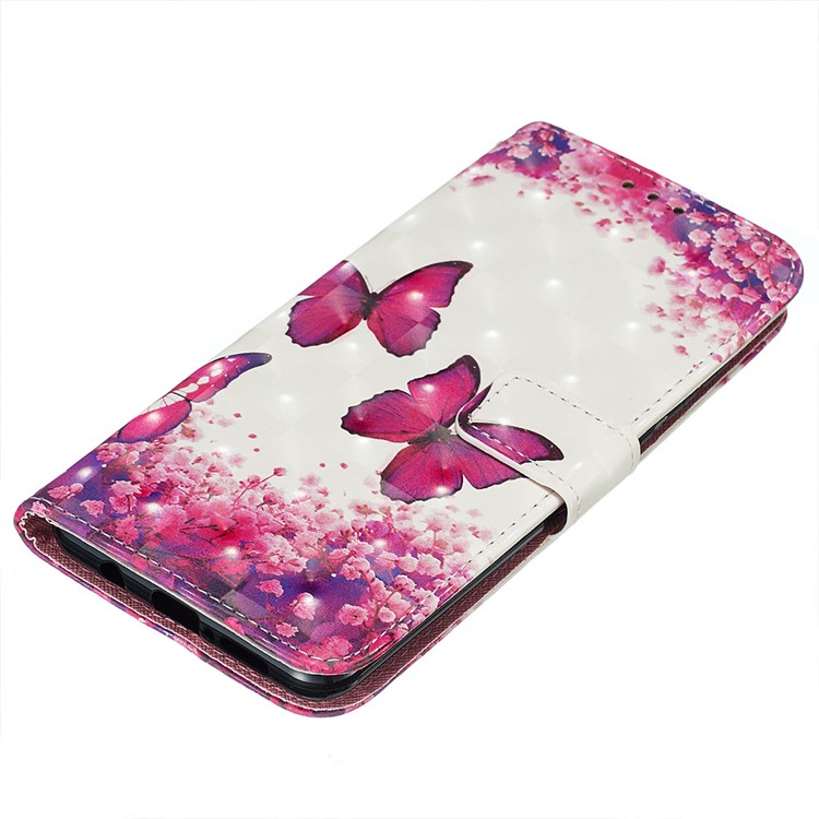 Pattern Printing PU Leather Wallet Phone Case with Strap for Xiaomi Redmi Note 8 Pro - Butterflies-4