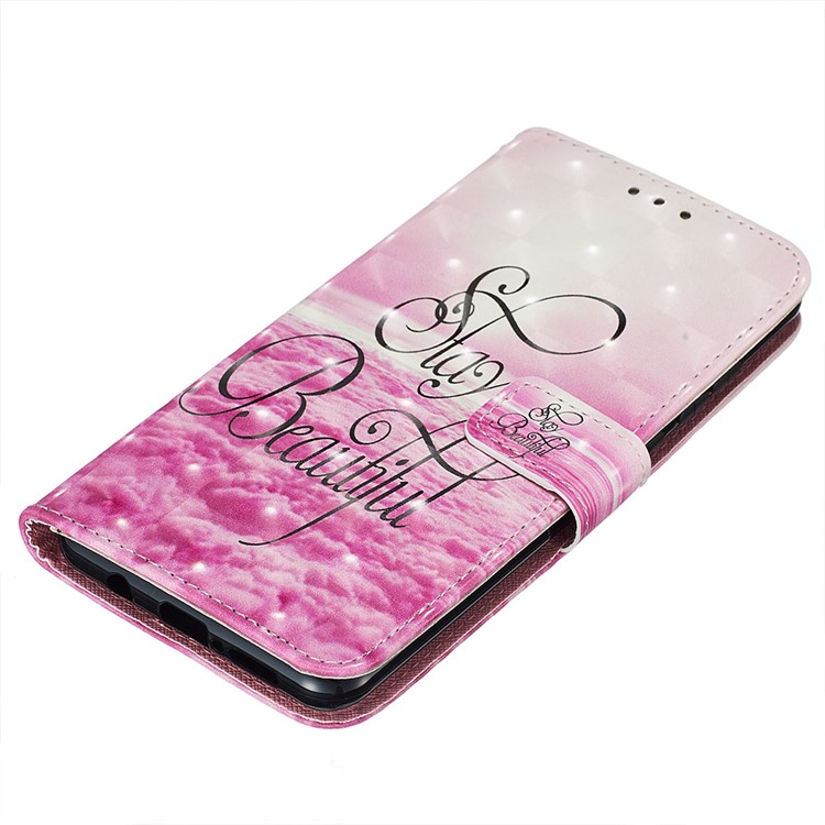 Pattern Printing PU Leather Wallet Phone Case with Strap for Xiaomi Redmi Note 8 Pro - Stay Beautiful-4