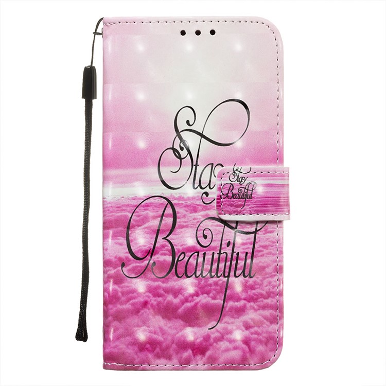 Pattern Printing PU Leather Wallet Phone Case with Strap for Xiaomi Redmi Note 8 Pro - Stay Beautiful-7