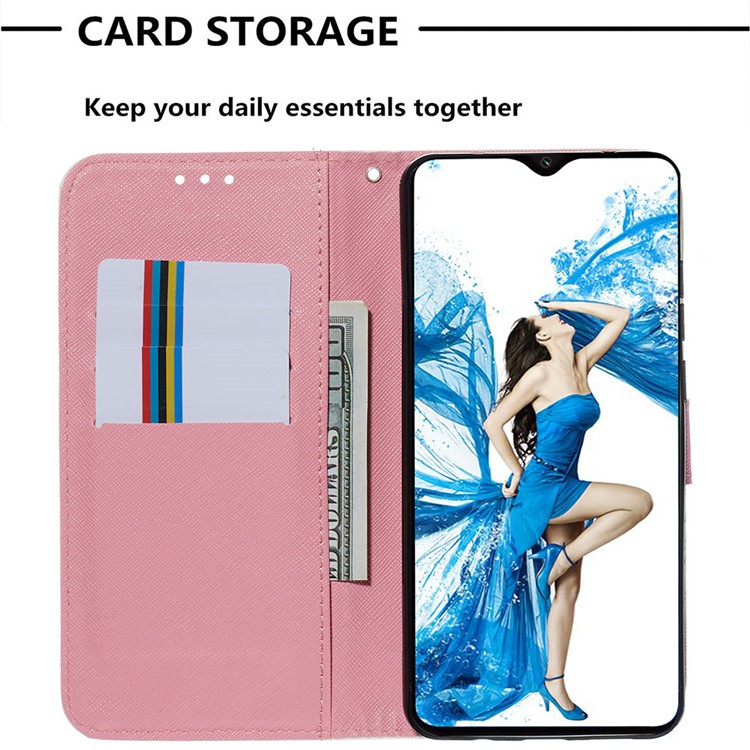 Pattern Printing PU Leather Wallet Phone Case with Strap for Xiaomi Redmi Note 8 Pro - Never Stop Dreaming-6