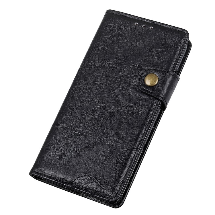 S Shape Crazy Horse Leather Stand Wallet Phone Shell for Xiaomi Redmi 8 - Black-7