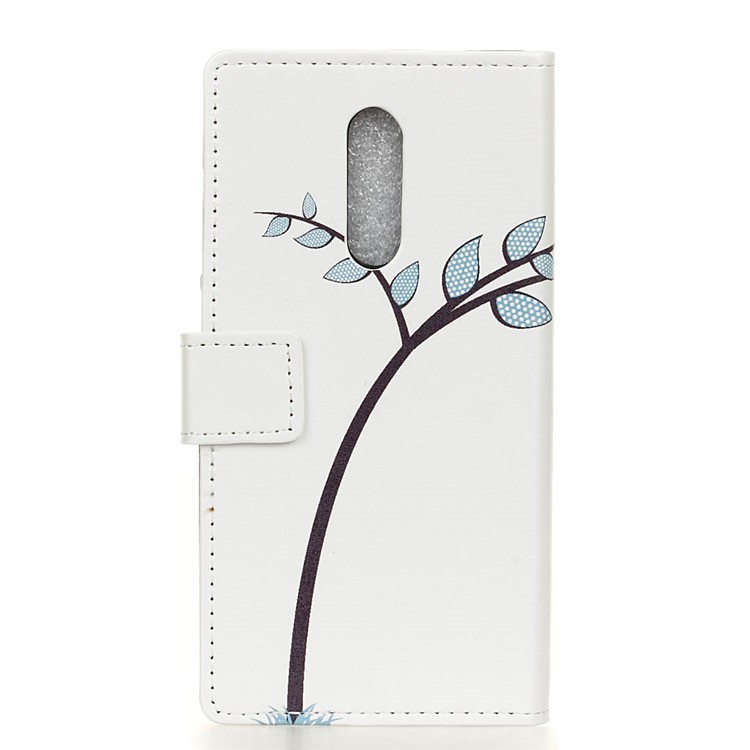 Printing Leather Wallet Shell Case for Xiaomi Redmi 8 - Two Owls-2