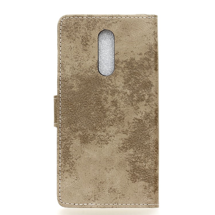 Vintage Style Leather Wallet Phone Case for Xiaomi Redmi 8 - Khaki-10