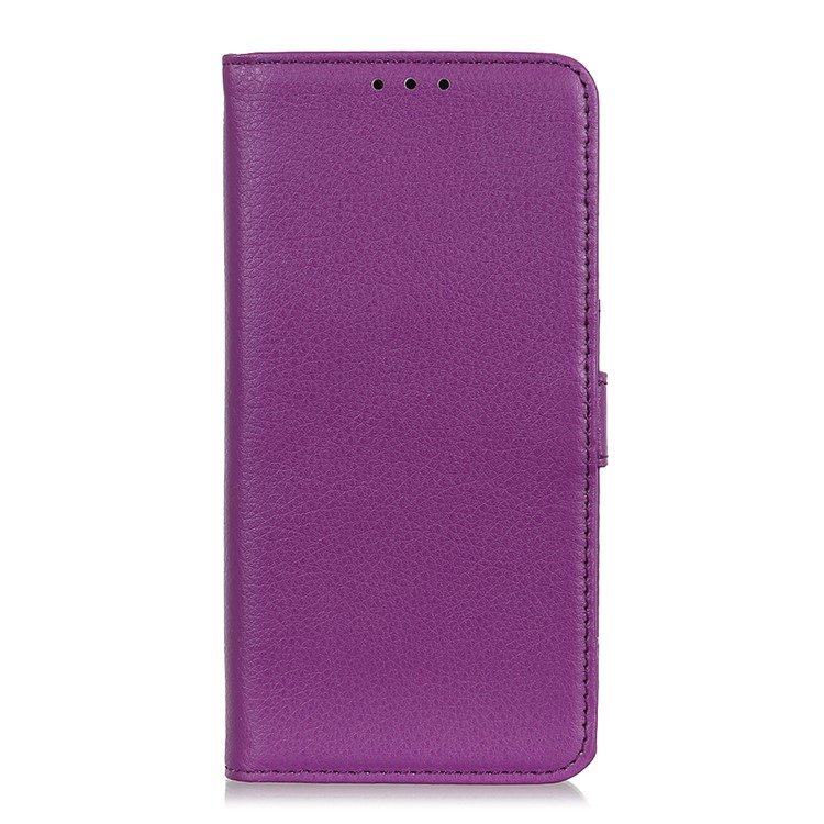 Litchi Skin Leather Wallet Phone Case for Xiaomi Redmi 8 - Purple-9