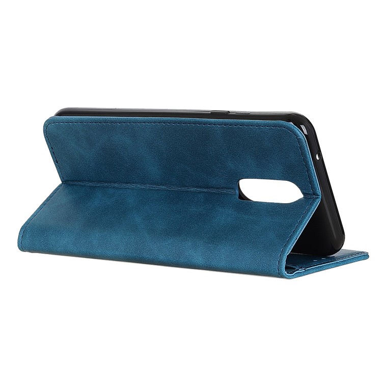 Support Portefeuille De Couverture Cellulaire De Téléphone En Cuir Pour Xiaomi Redmi 8 - Bleu-4