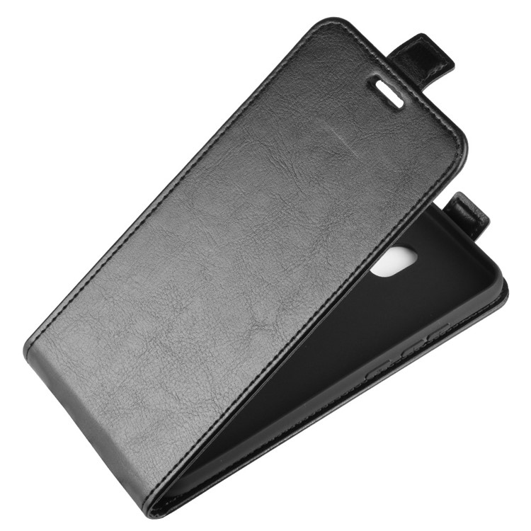 Crazy Horse Vertical Flip Leather Phone Cover with Card Slot for Xiaomi Redmi 8A - Black-3