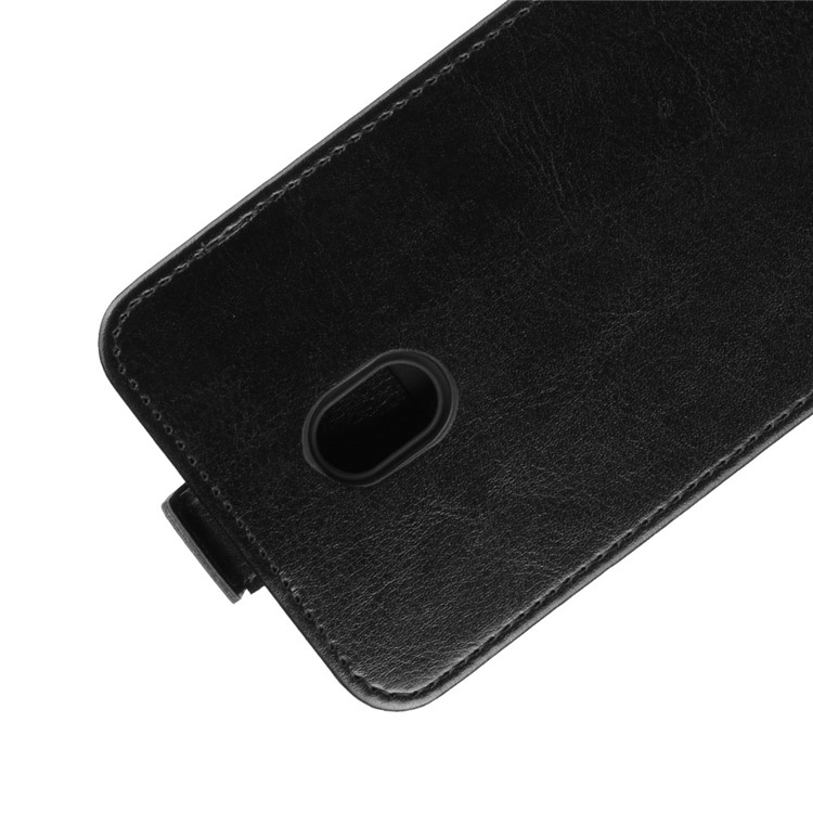 Crazy Horse Vertical Flip Leather Phone Cover with Card Slot for Xiaomi Redmi 8A - Black-4