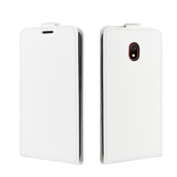 Crazy Horse Vertical Flip Leather Phone Cover with Card Slot for Xiaomi Redmi 8A - White-2