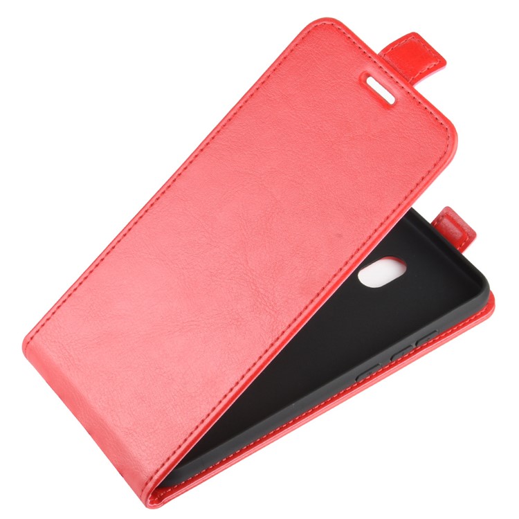 Crazy Horse Vertical Flip Leather Phone Cover with Card Slot for Xiaomi Redmi 8A - Red-3