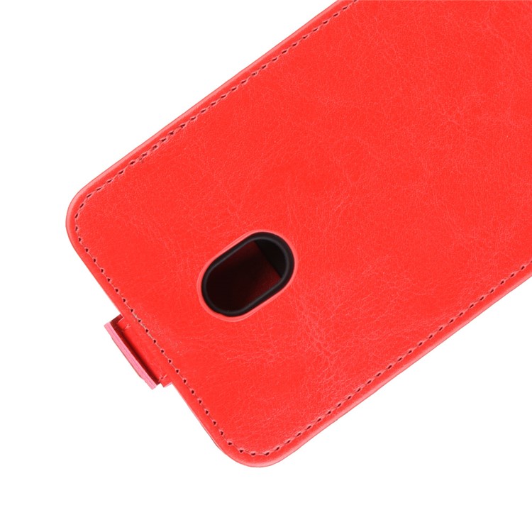 Crazy Horse Vertical Flip Leather Phone Cover with Card Slot for Xiaomi Redmi 8A - Red-4