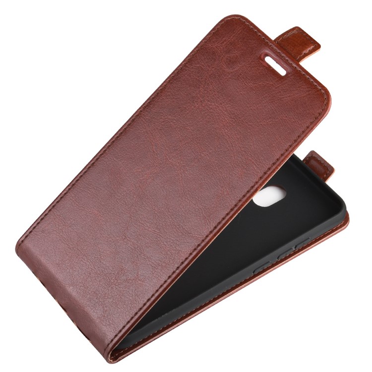 Crazy Horse Vertical Flip Leather Phone Cover with Card Slot for Xiaomi Redmi 8A - Brown-3