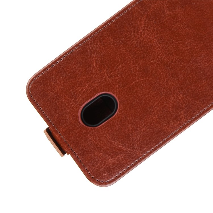 Crazy Horse Vertical Flip Leather Phone Cover with Card Slot for Xiaomi Redmi 8A - Brown-6