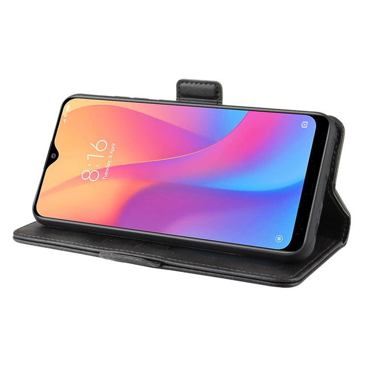 Magnet Adsorption Leather Wallet Phone Stand Case for Xiaomi Redmi 8A - Black-6