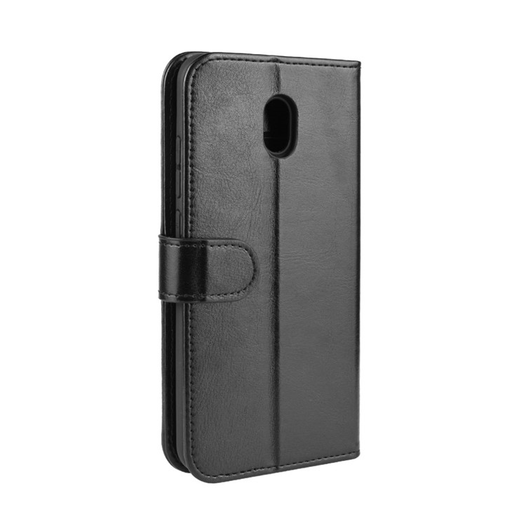 Crazy Horse Wallet Leather Stand Case for Xiaomi Redmi 8A - Black-4
