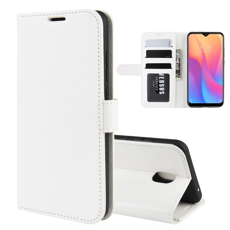 Crazy Horse Wallet Leather Stand Case for Xiaomi Redmi 8A - White-2