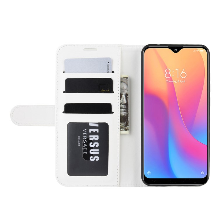 Crazy Horse Wallet Leather Stand Case for Xiaomi Redmi 8A - White-7