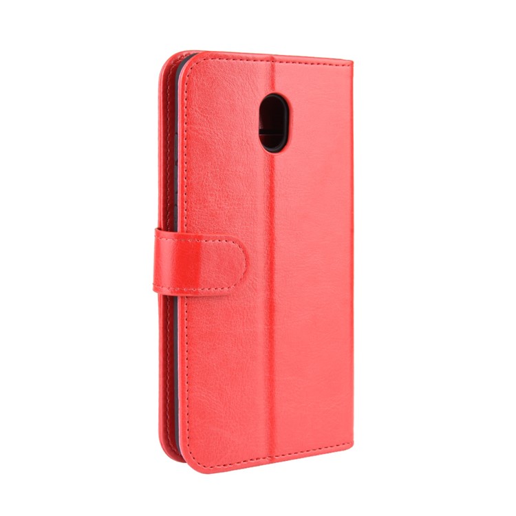 Crazy Horse Wallet Leather Stand Case for Xiaomi Redmi 8A - Red-4