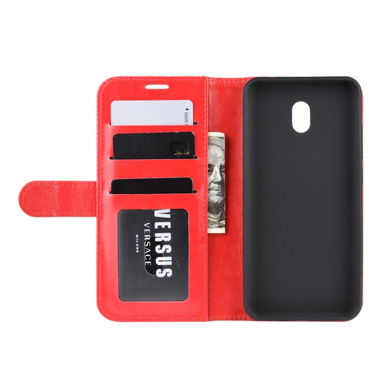 Crazy Horse Wallet Leather Stand Case for Xiaomi Redmi 8A - Red-6